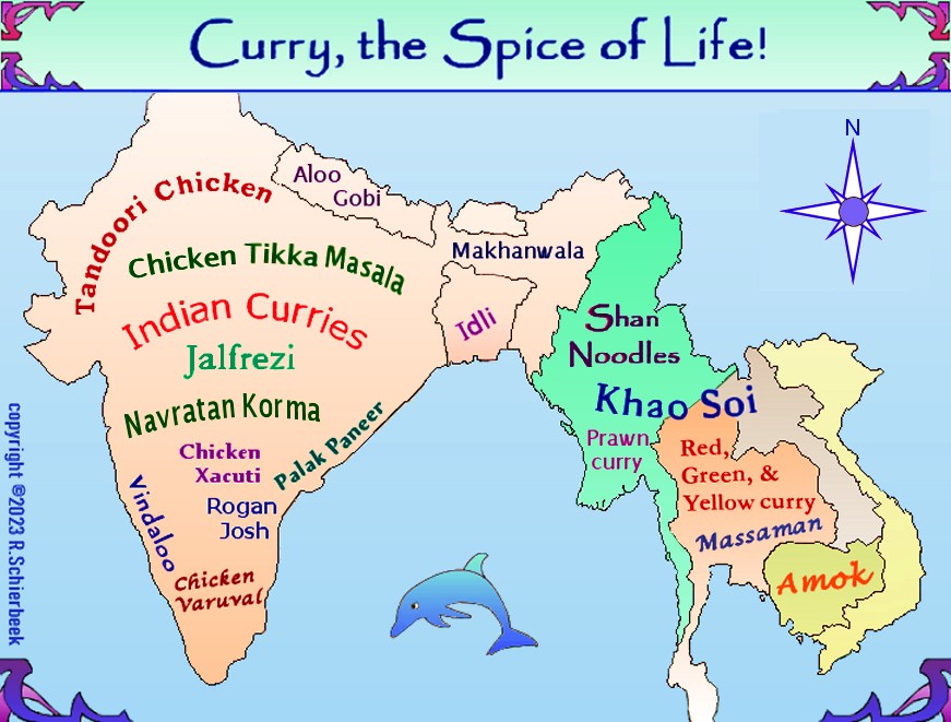 Asian curry map