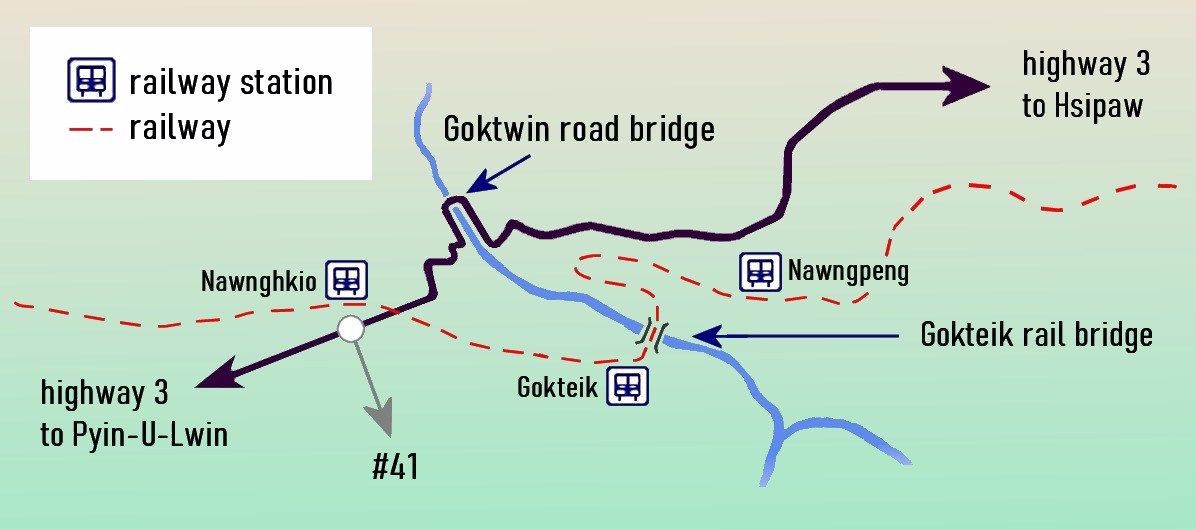 The Gokteik Gorge map